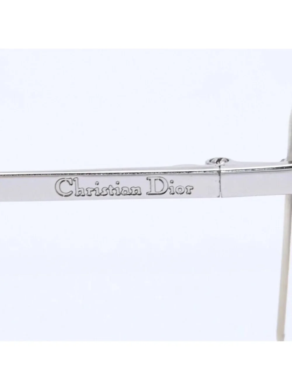 Dior Rimless Sunglasses Silver Gray Gradient Lens Eyewear